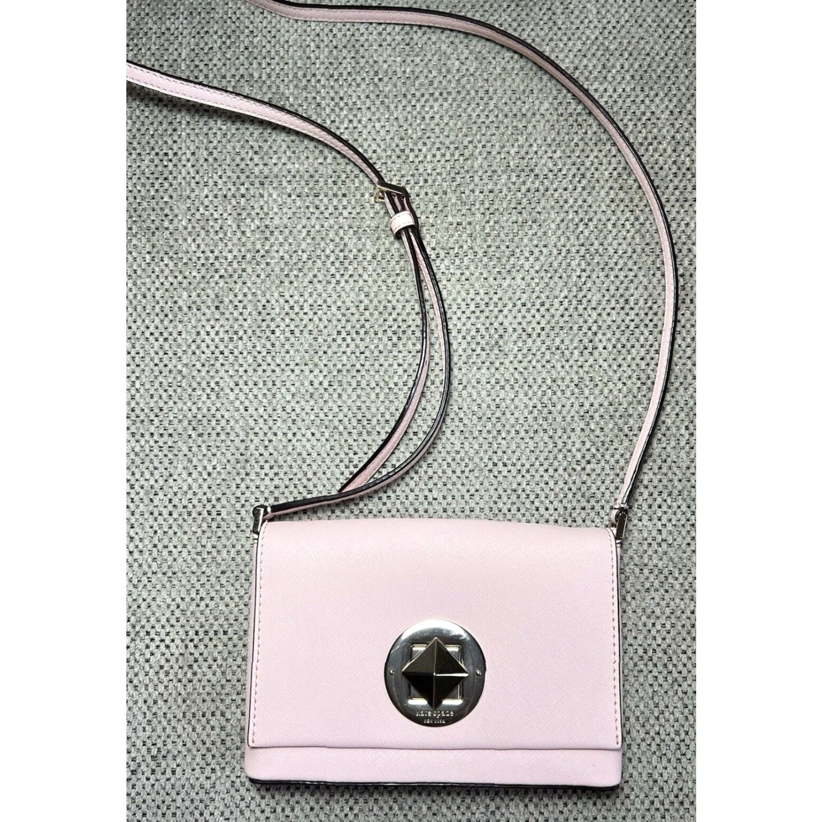Vintage kate spade new york Crossbody Bag Sally Newbury Lane Saffiano Leather Turnlock Pink Small Women's Size ONE SIZE - 2 Thumbnail