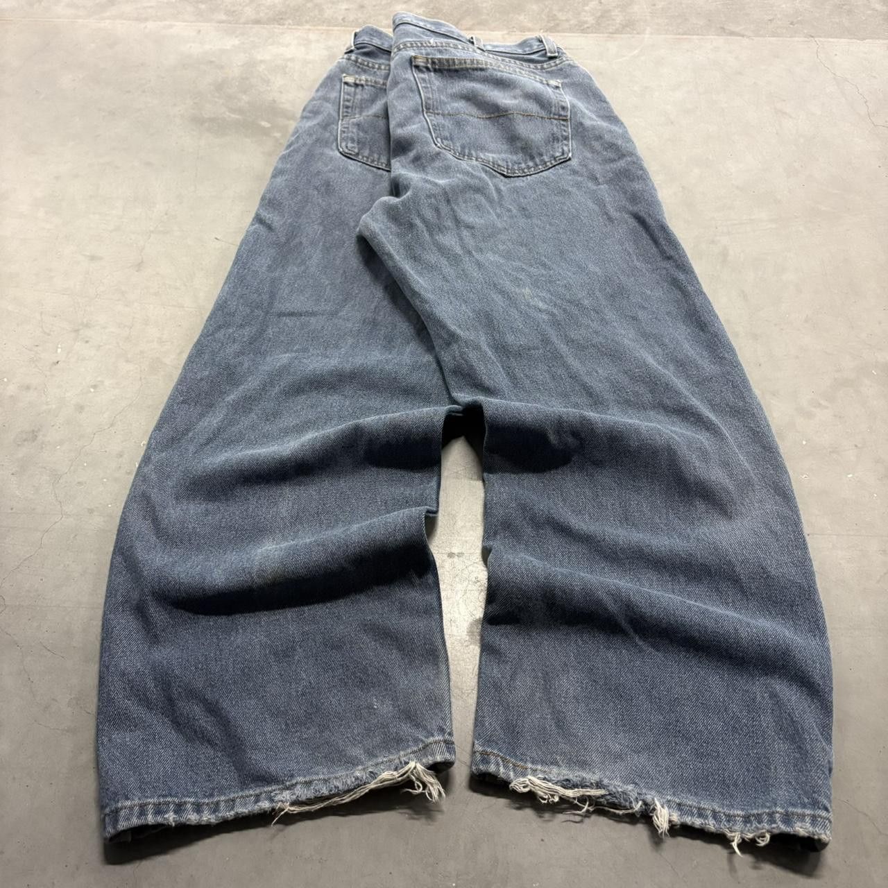Vintage Crazy Vintage Y2K/2000s Super Baggy Streetwear Skater Medium Blue Wash Denim Jeans! Size US 38 / EU 54 - 6 Thumbnail