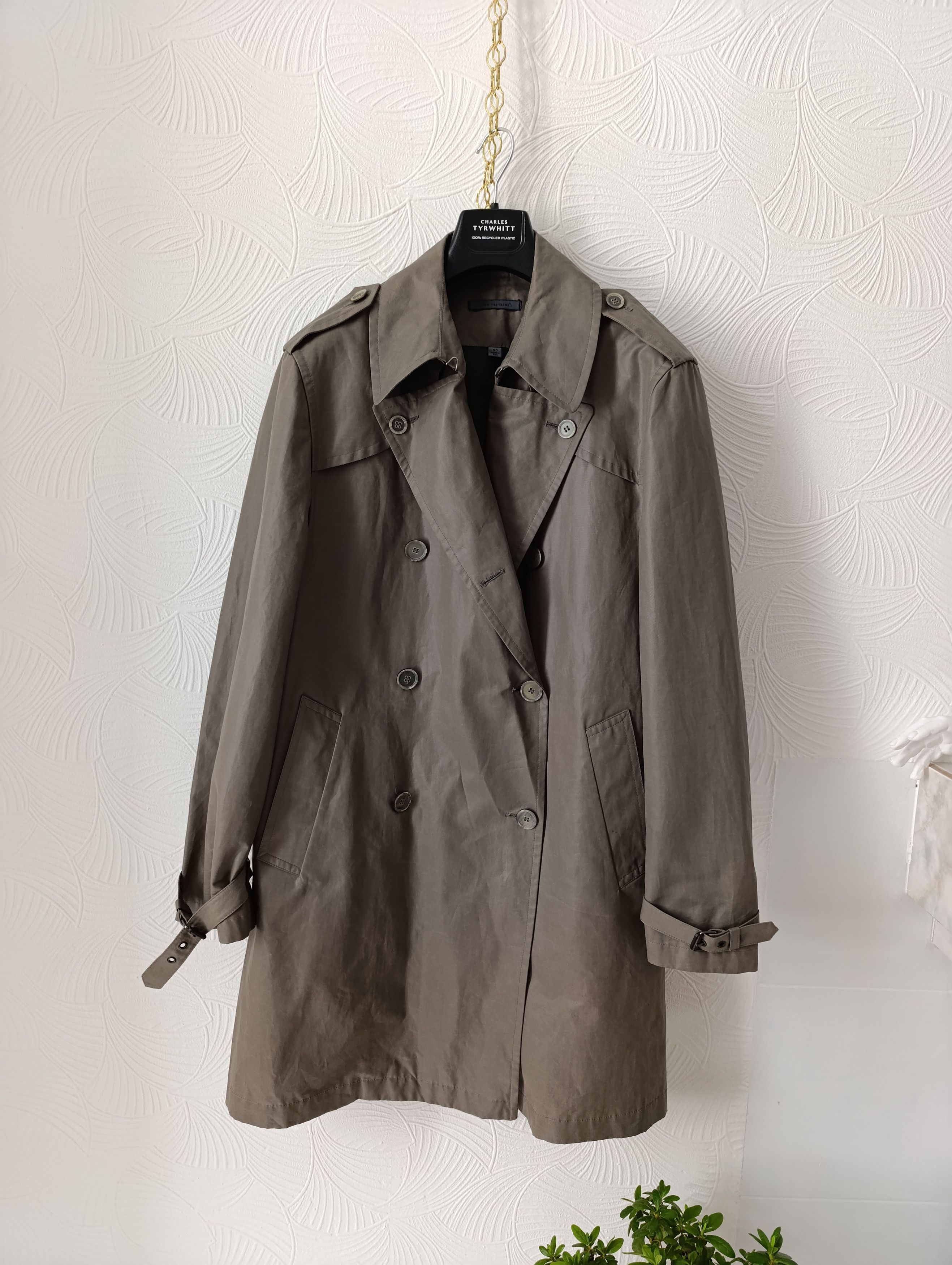 John Varvatos JOHN VARVATOS USA MEN'S TAUPE TRENCH COAT Size US M / EU 48-50 / 2 - 2 Thumbnail