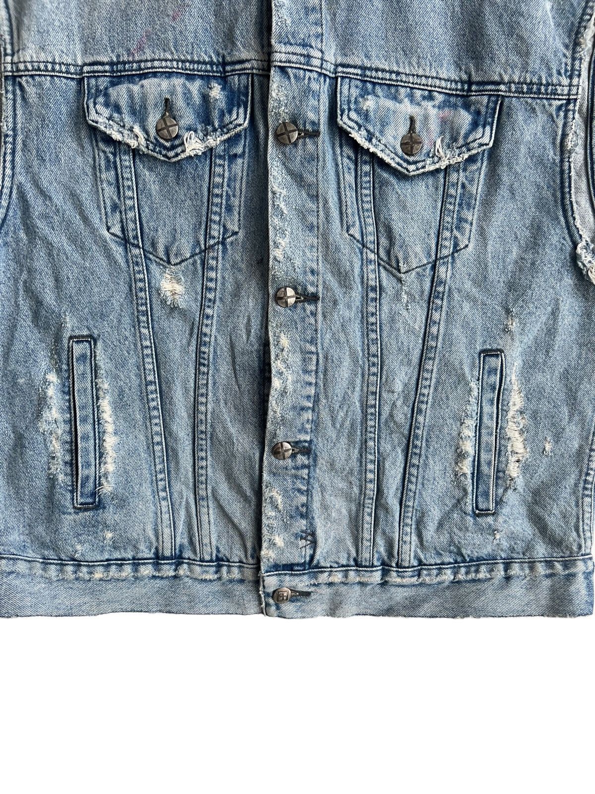 Vtg Ksubi 🇦🇺 Rockstar Denim Sleeveless Type-3 Trucker Jacket Denim Jackets
