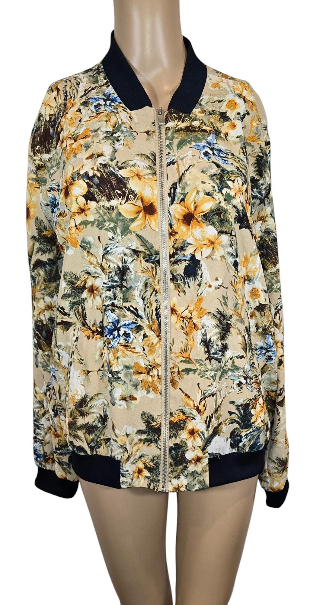 Designer Philosophy Floral Bomber Jacket - Size L Size L / US 10 / IT 46 - 1 Thumbnail