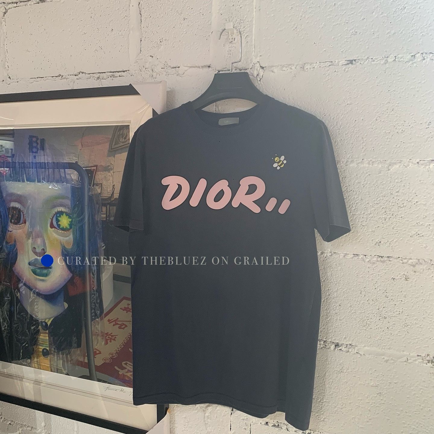 Dior Black Graphic Tee with Kaws Design Size US XS / EU 42 / 0 - 1 Thumbnail