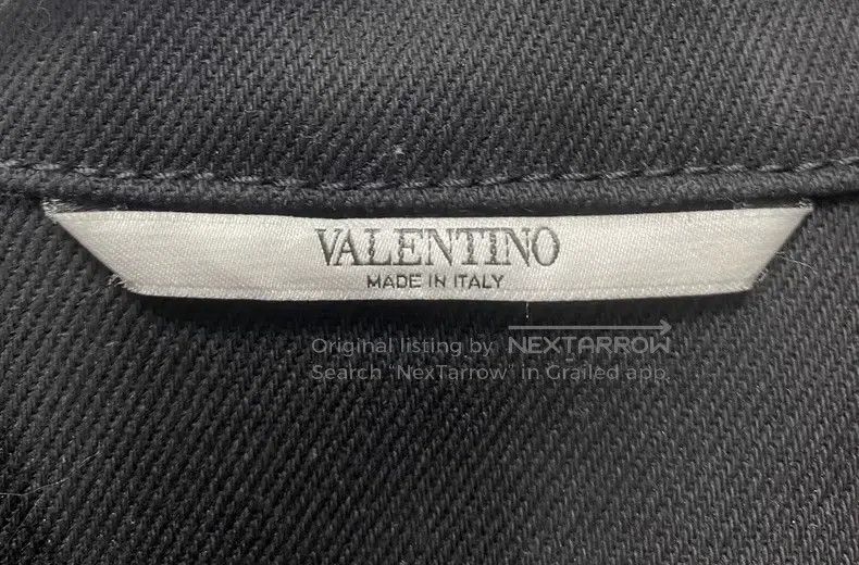 Valentino Valentino Black big V logo denim jacket jacket Size US S / EU 44-46 / 1 - 3 Thumbnail