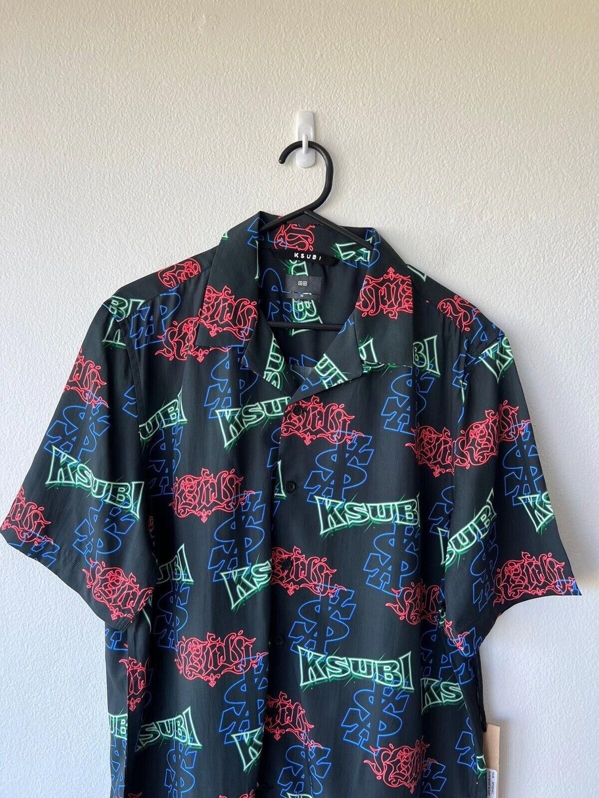 Ksubi new ksubi medium m shirt top resort black glow neon logo Size US M / EU 48-50 / 2 - 2 Thumbnail