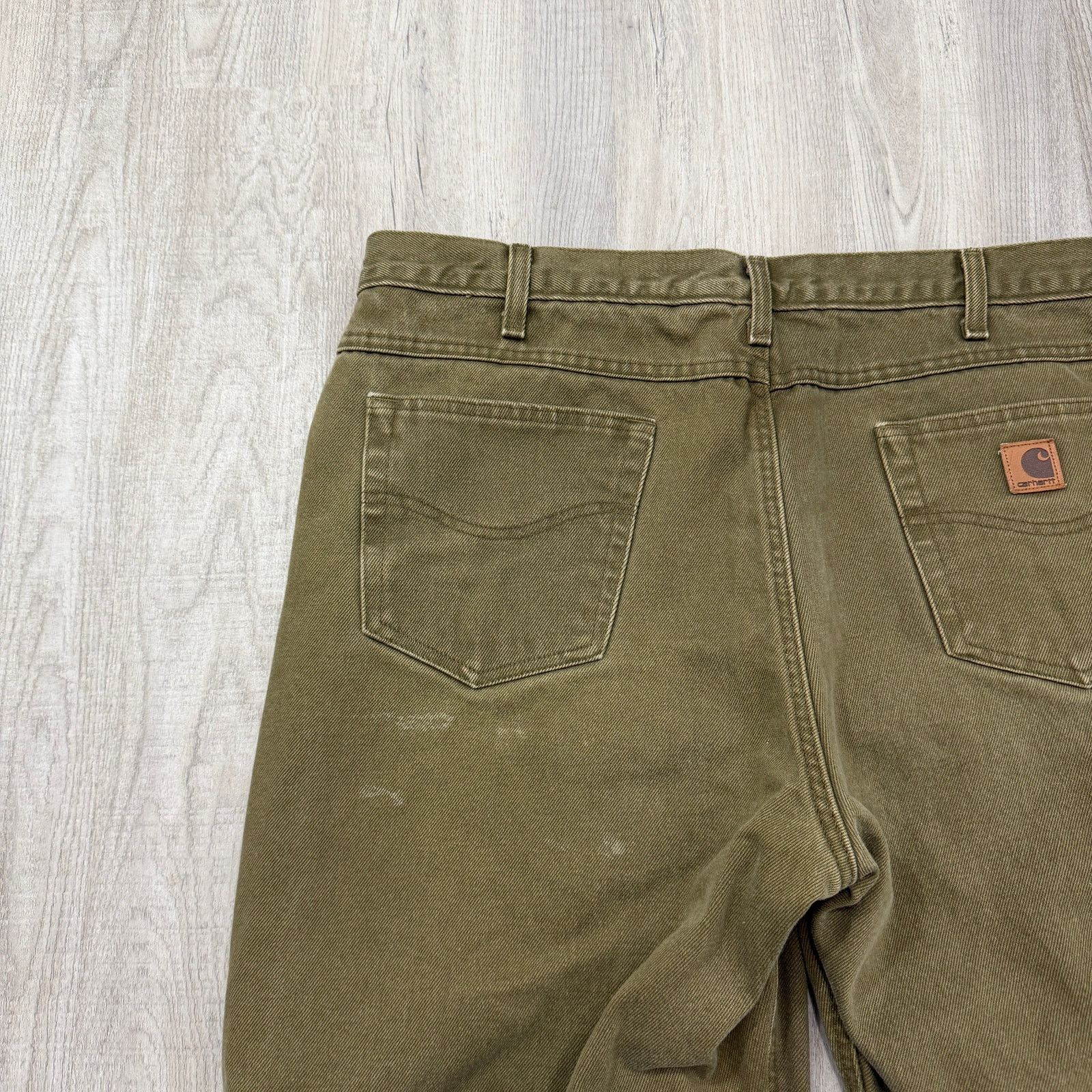 Carhartt Vintage Carhartt Flannel Lined Pants Men's 42x30 Olive Denim Size US 42 / EU 58 - 5 Thumbnail