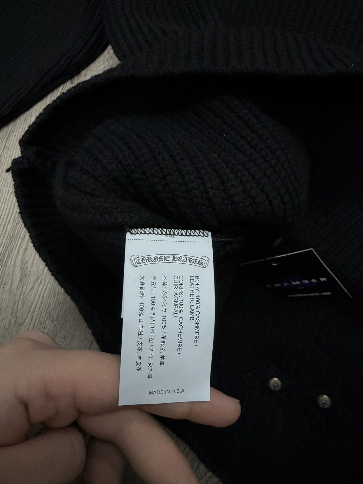 Chrome Hearts Chrome Cashmere Black Triple Cross Crewneck Size US L / EU 52-54 / 3 - 4 Thumbnail