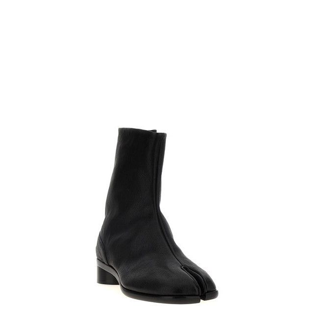MAISON MARGIELA Men's Black 30mm Leather Tabi Ankle Boots Ne