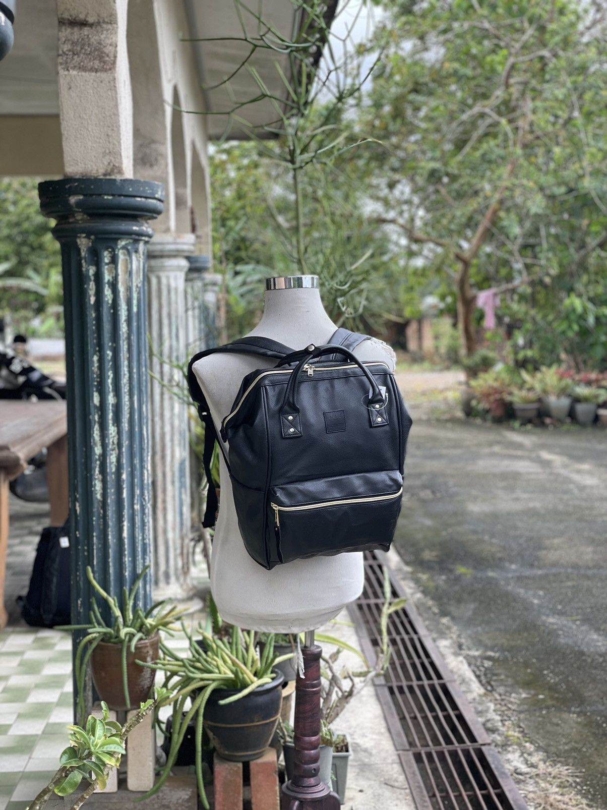 Japanese Brand Anello Japan Black Backpack Size ONE SIZE - 2 Thumbnail