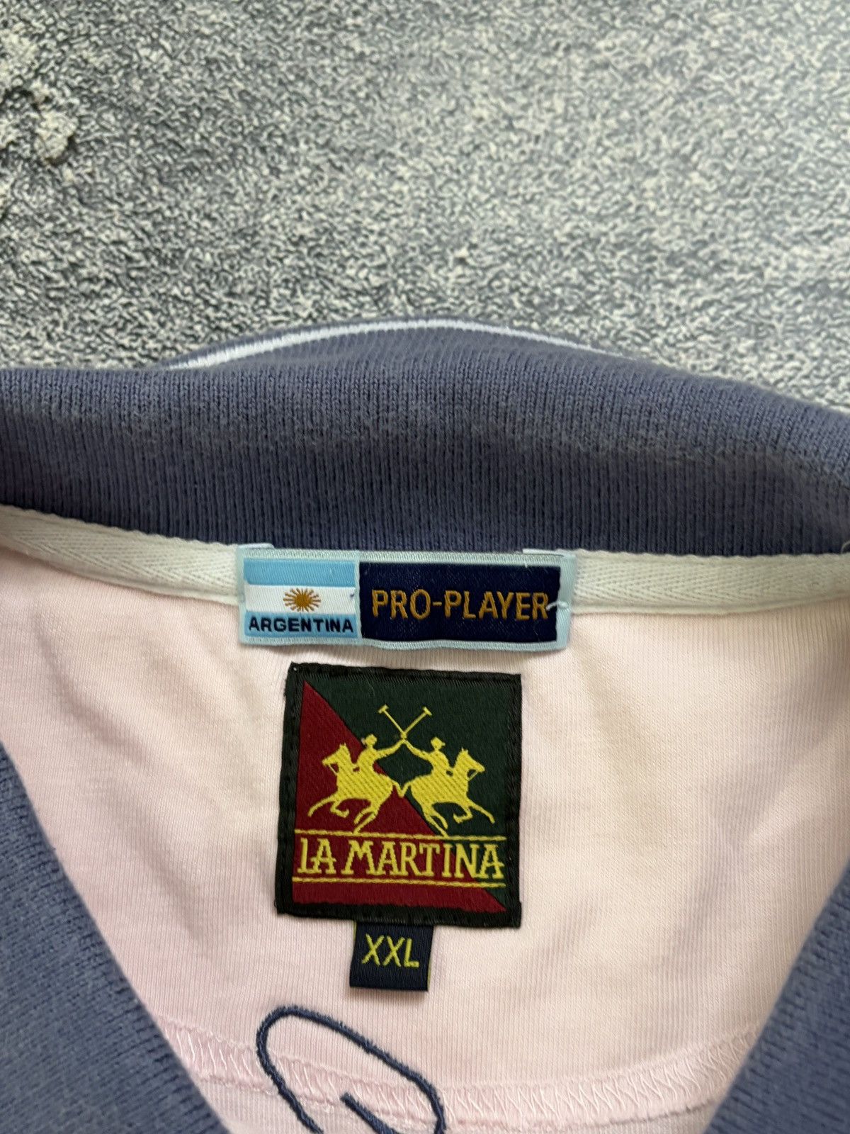 La Martina La Martina Argentina Ocean Polo Club Pink Patch Logo XXL Size US XXL / EU 58 / 5 - 5 Thumbnail
