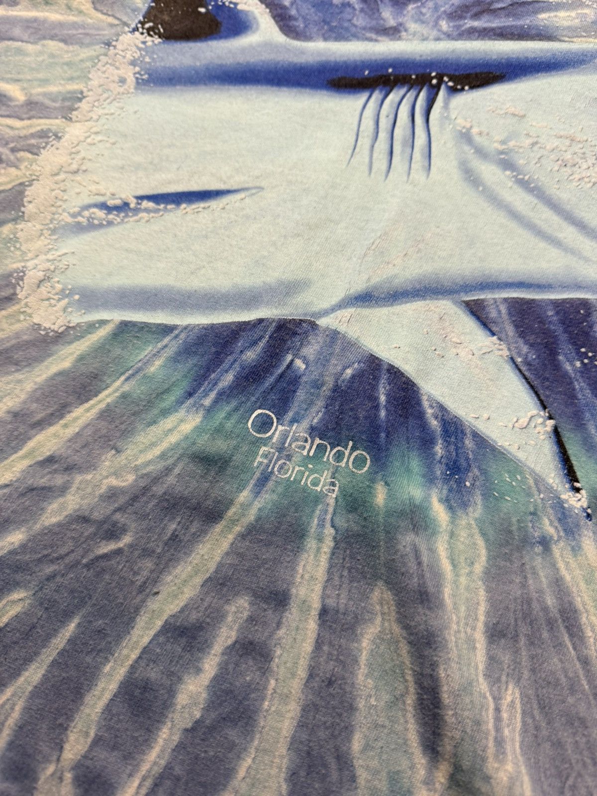 Vintage Vintsge Shark Bite Me Tie Dye Graphic T-Shirt Puff Print All Size US XL / EU 56 / 4 - 12 Thumbnail