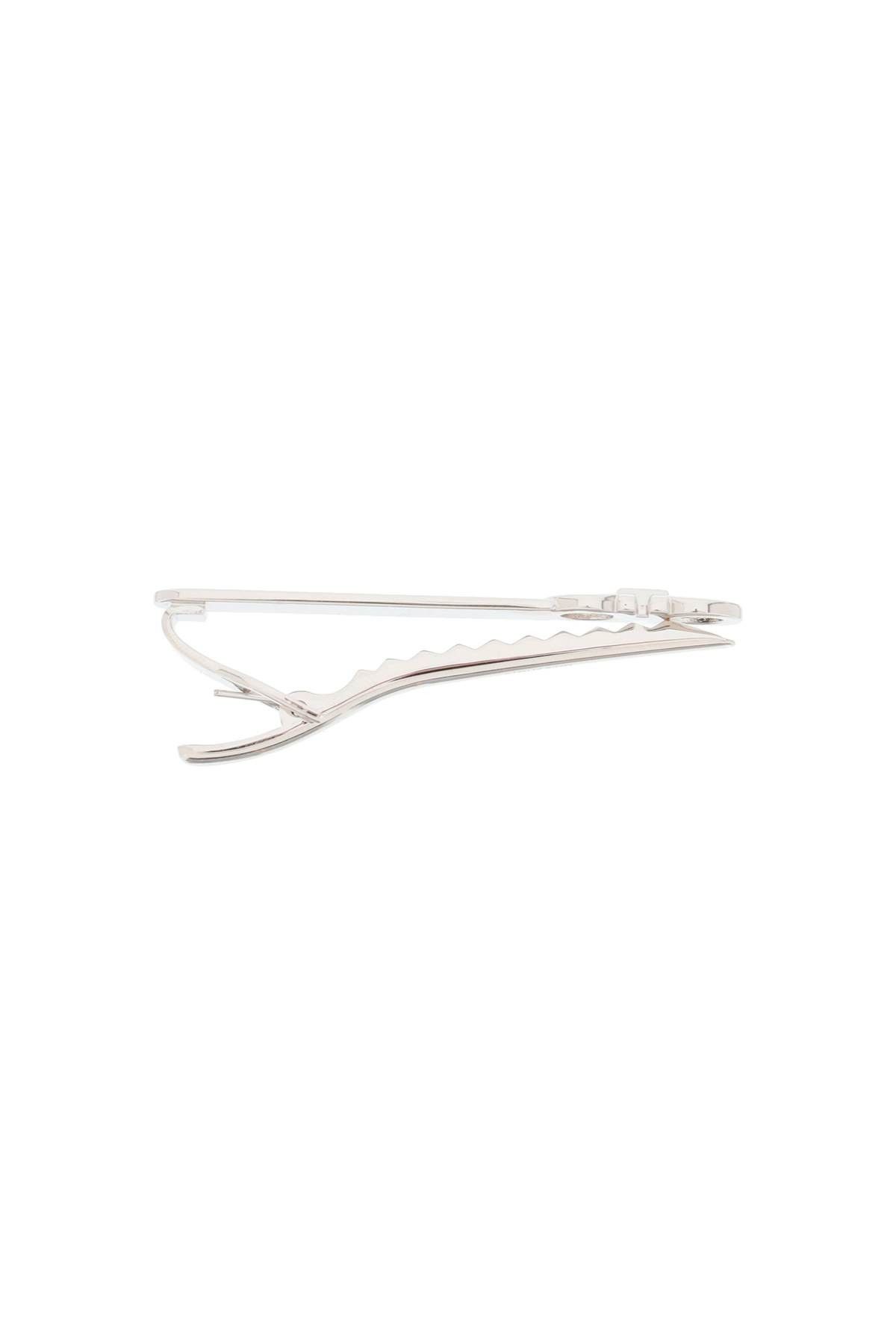 Salvatore Ferragamo Ferragamo Gancini Tie Clip in Palladio, Men's Product Image