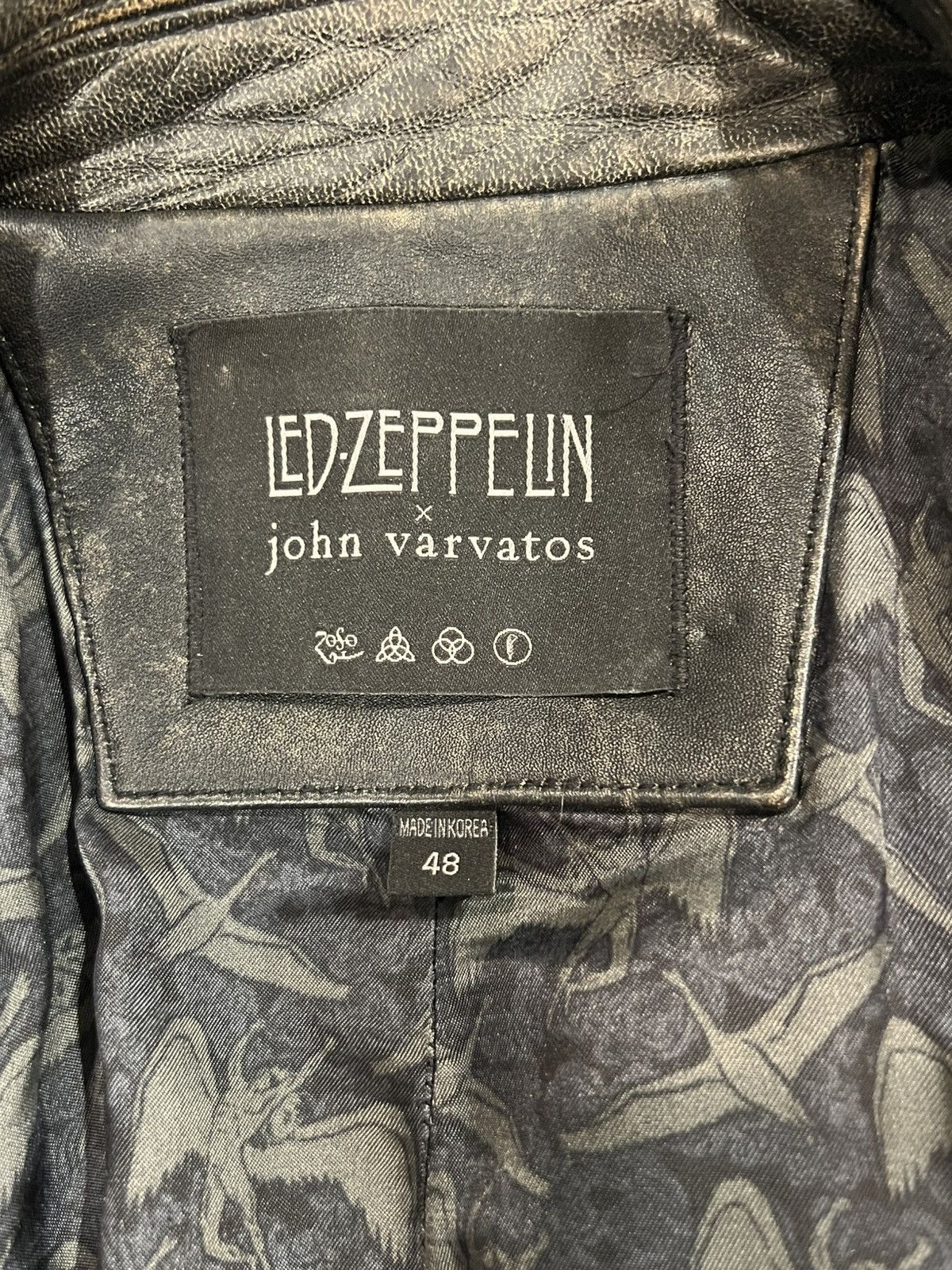 John Varvatos John Varvatos Led Zeppelin Collection Leather Jacket EU48 Size US M / EU 48-50 / 2 - 7 Thumbnail