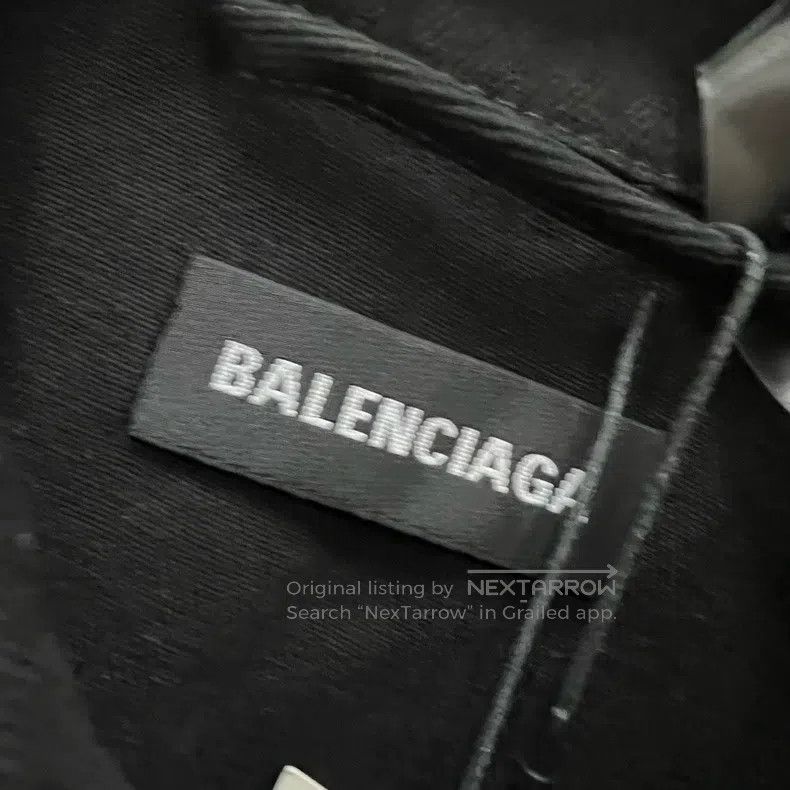 Balenciaga Balenciaga Black Washed Embroidered Logo Denim Jacket Size US S / EU 44-46 / 1 - 3 Thumbnail