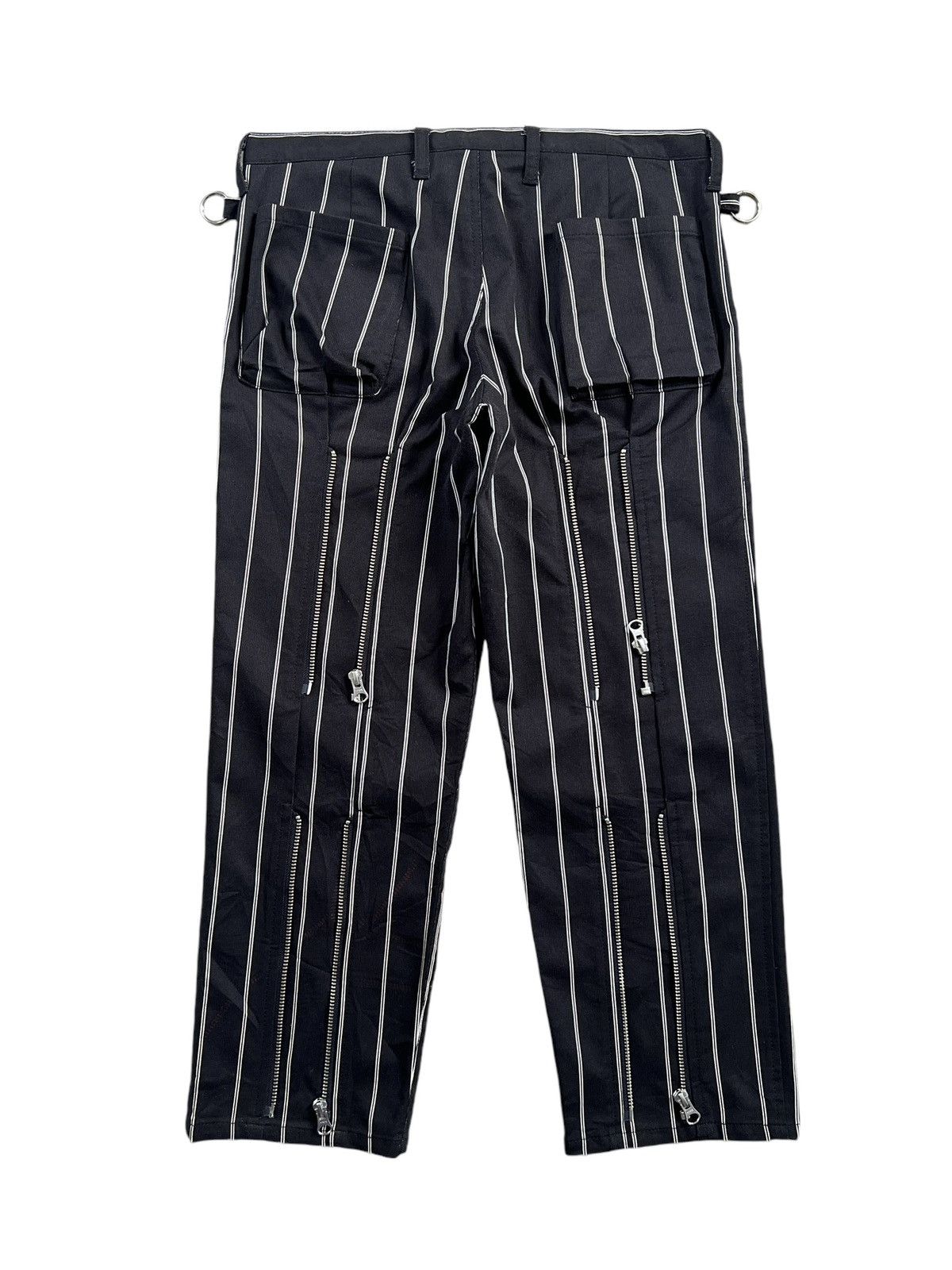 20471120 MILK 🇯🇵 Stripes Zipper Bondage Cropped Pants Size US 30 / EU 46 - 3 Thumbnail