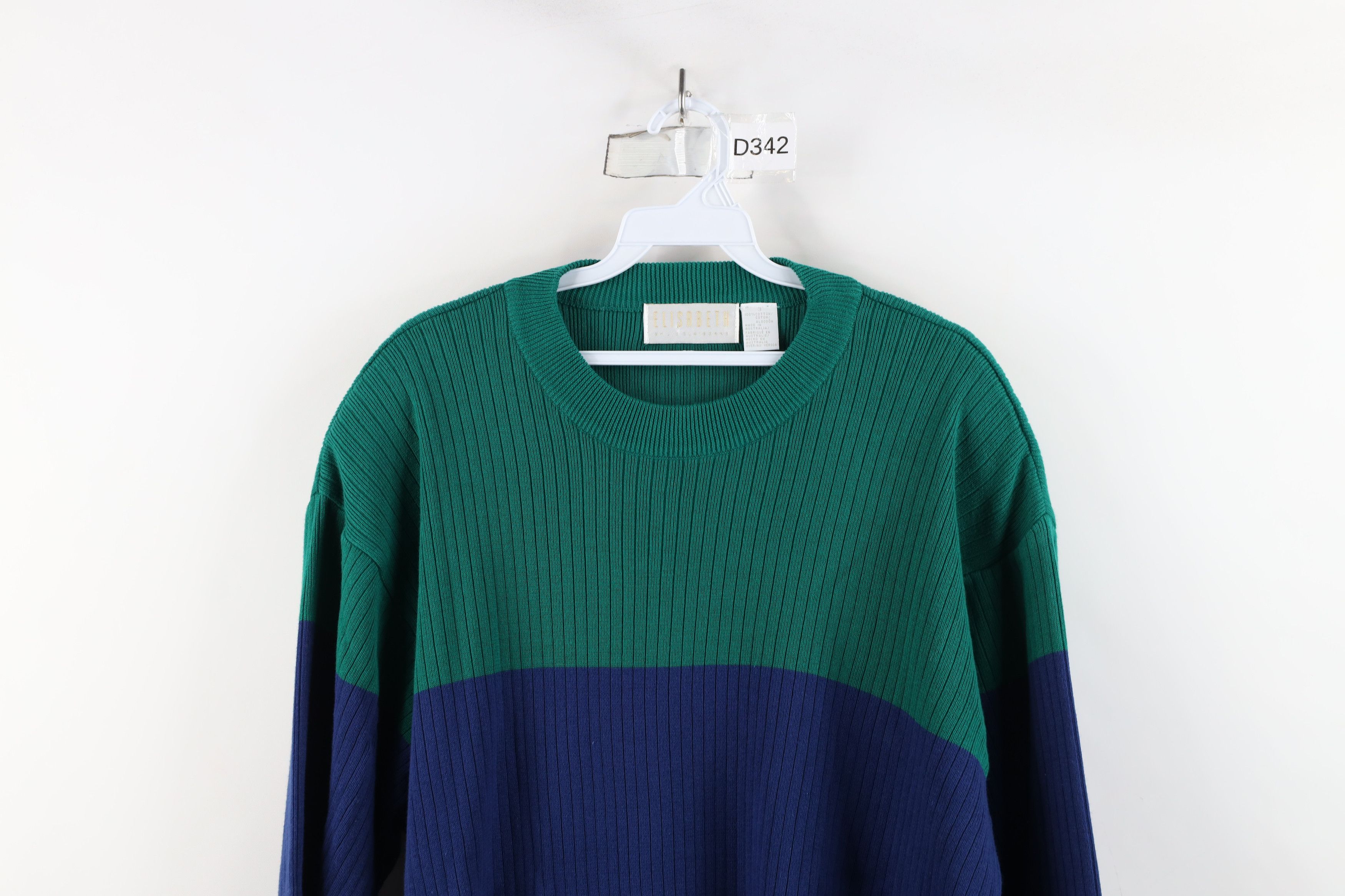 Vintage Deadstock Vintage 90s Streetwear Block Ribbed Knit Sweater Size 3XL / US 20-22 - 2 Thumbnail