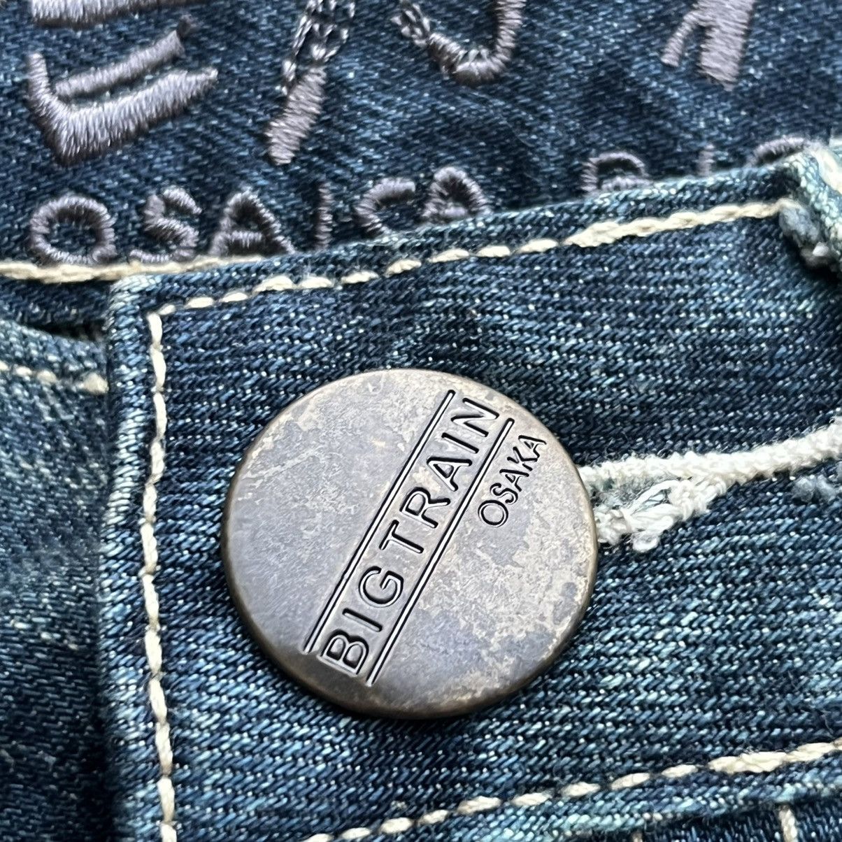 Japanese Brand OSAKA BIG TRAIN DISTRESSED REG FIT LIKE 14th ADDICTION Size US 30 / EU 46 - 11 Thumbnail