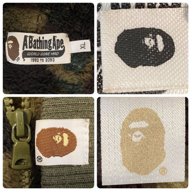 Bape BAPE 1st camo green boa fleece zip hoodie a bathing ape Size US XL / EU 56 / 4 - 8 Thumbnail