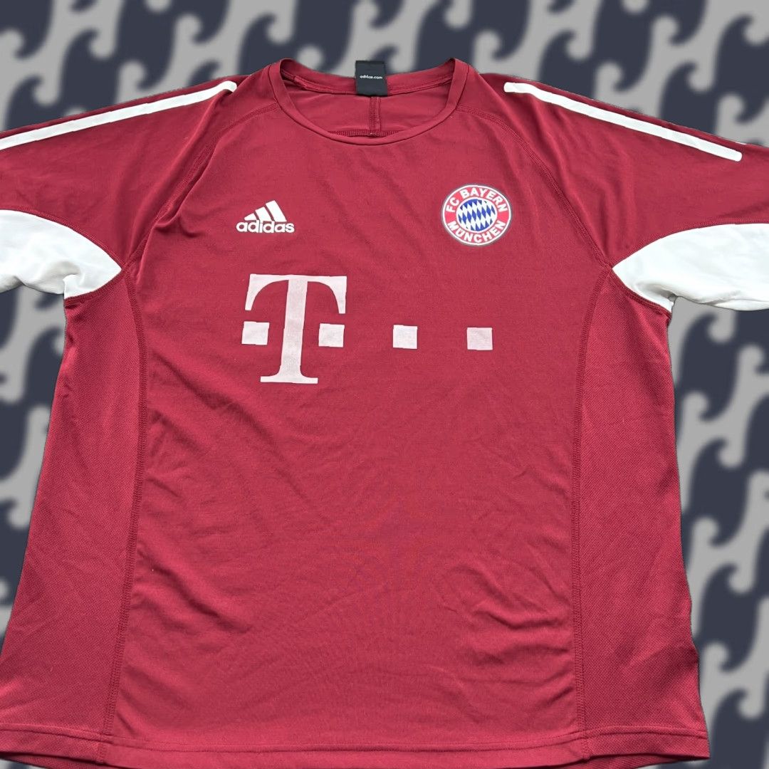 Adidas Bayern Munich 2002 2003 Training Player Issue Football Jersey Mens adidas Large Red Short Sleeve Pullover T-Shirt Athletic Quick Dry Vintage Size US L / EU 52-54 / 3 - 1 Thumbnail