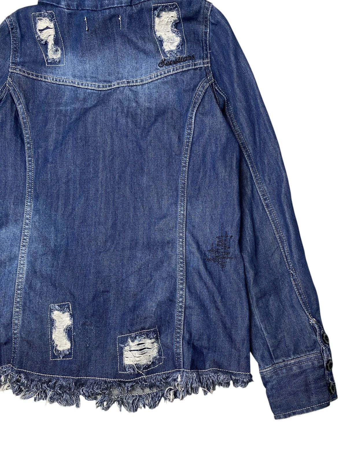 If Six Was Nine 2000's Backs Sevelians Bono Poem Denim Jacket Size US S / EU 44-46 / 1 - 10 Thumbnail