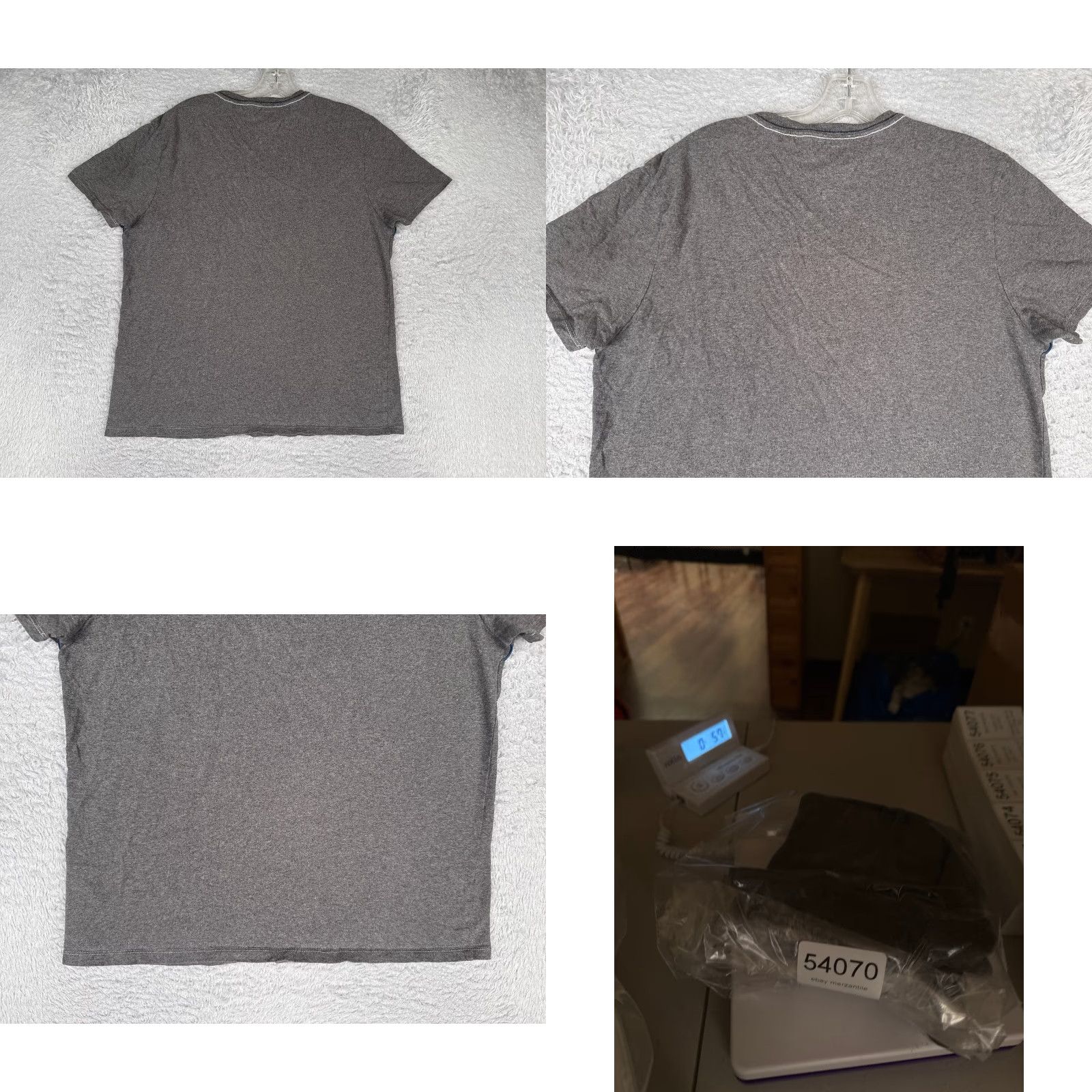 Tommy Hilfiger Tommy Hilfiger Shirt Adult Medium Gray Short Sleeve Crew Neck 100% Cotton READ Size US M / EU 48-50 / 2 - 9 Thumbnail