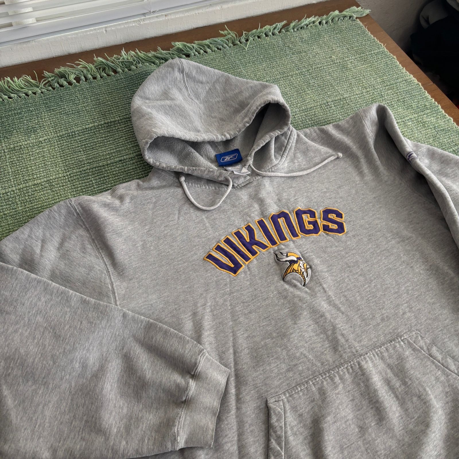 NFL × Reebok × Vintage Y2K Vintage Cotton Minnesota Vikings Reebok Hoodie Size US XL / EU 56 / 4 - 7 Thumbnail