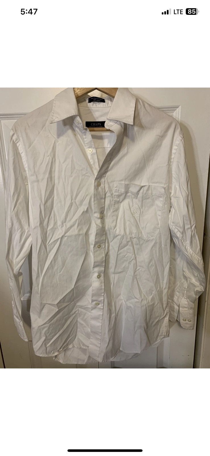 Chaps Ralph Lauren Chaps Ralph Lauren mens sz 15.5 32/33 white dress shirt Size US M / EU 48-50 / 2 - 5 Thumbnail