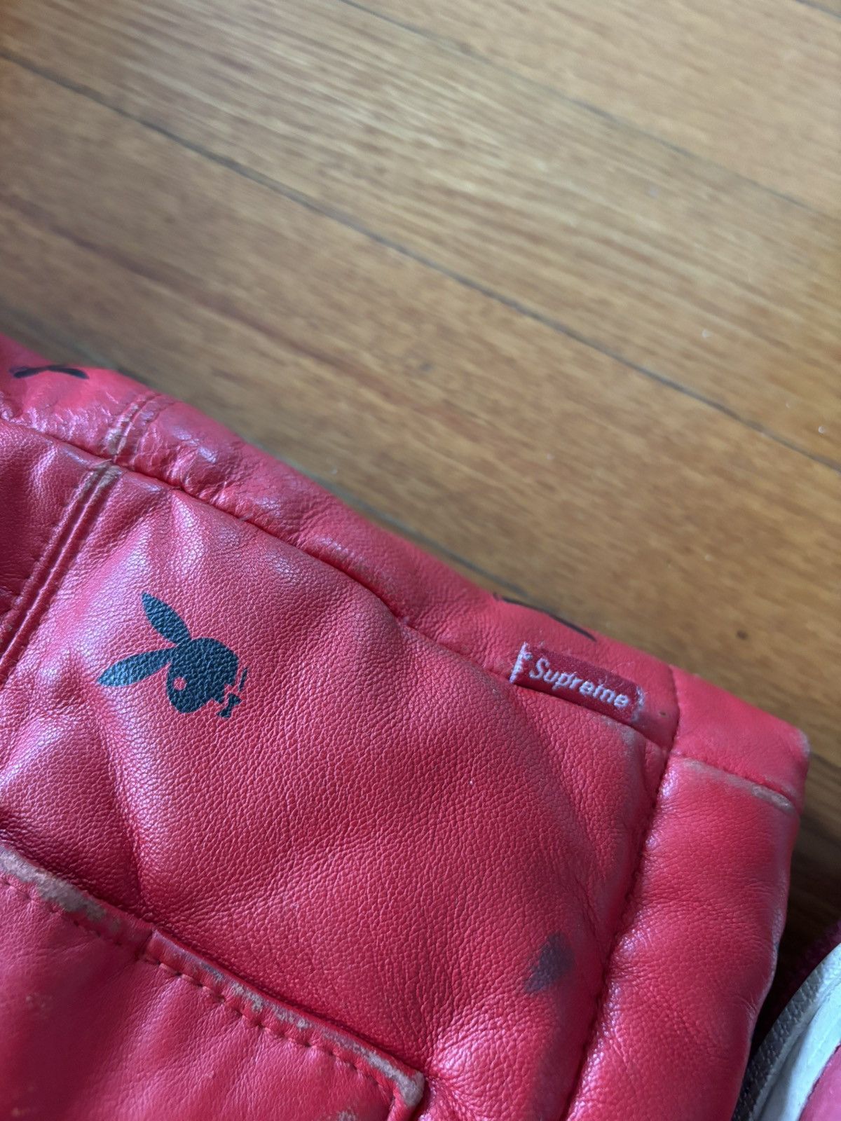 Playboy × Supreme Playboy Red Leather Fur Hood Parka Size US M / EU 48-50 / 2 - 4 Thumbnail