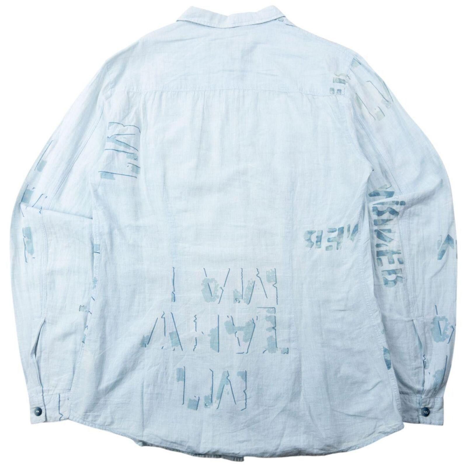 Other Vintage 2000s Armani Jeans Text Print Long Sleeve Shirt M Size US M / EU 48-50 / 2 - 2 Thumbnail