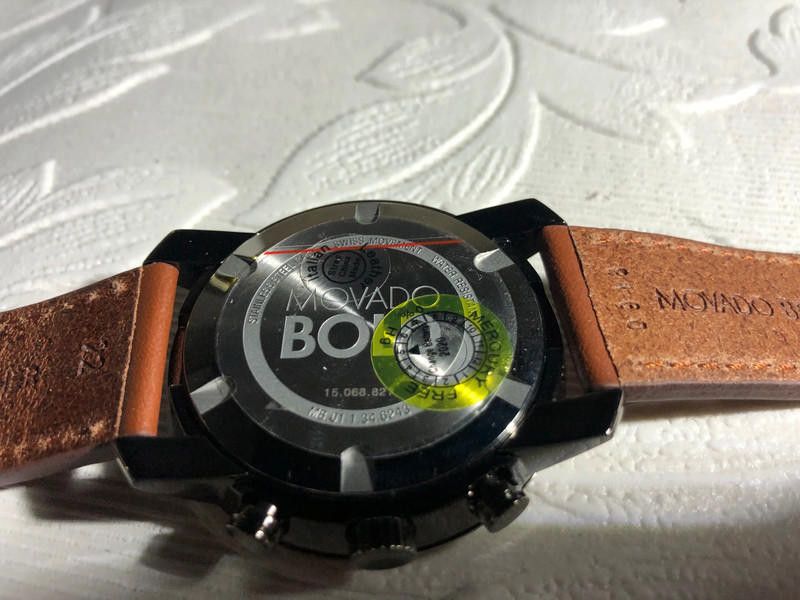 Movado Movado Bold men's brown leather strap watch Size ONE SIZE - 8 Thumbnail