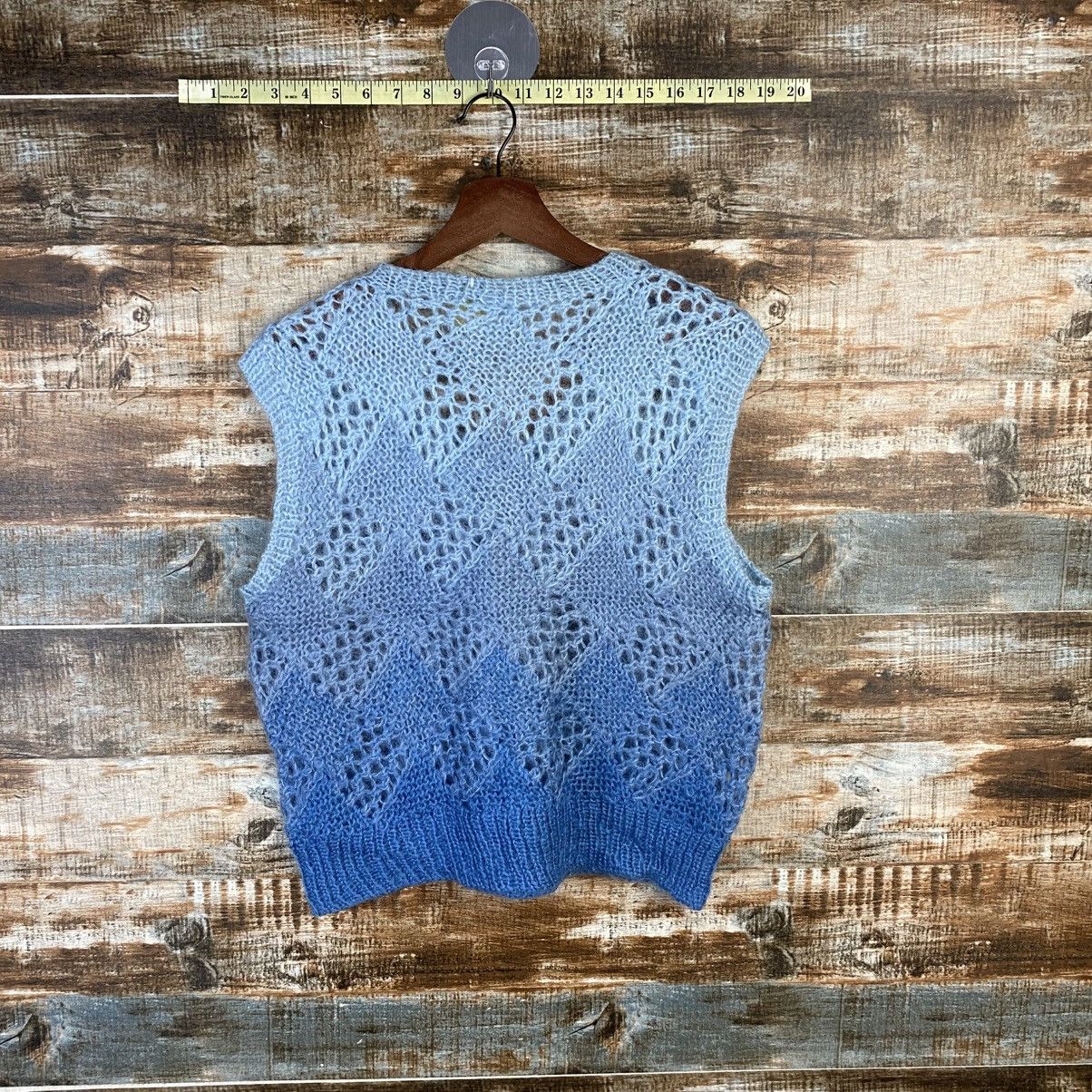 Japanese Brand DL Japanese Brand Blue Crochet meshnet Knitwear #C1196 Size S / US 4 / IT 40 - 10 Thumbnail