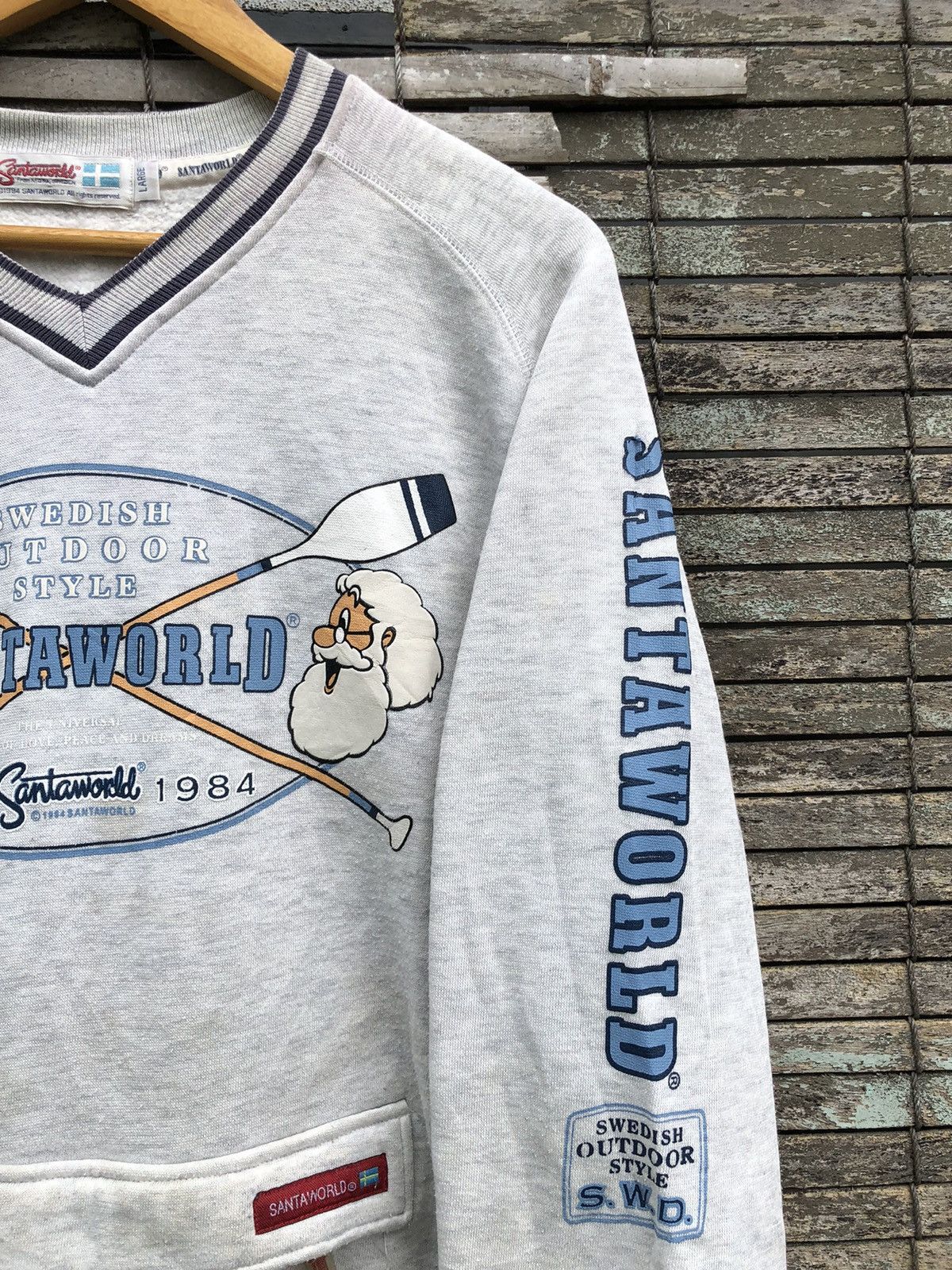 Vintage Vtg 80s Santaworld Swedish Outdoor Style Crewneck Sweatshirt Size US L / EU 52-54 / 3 - 6 Thumbnail