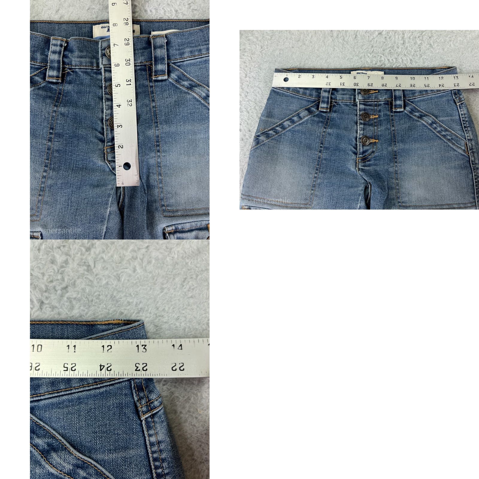 Old Navy Old Navy Jeans Womens 1 Blue Denim Jeans Button Fly Bootcut Cotton Denim Wide 5-Pocket design Modern Classic Womens Jeans Size 25" / US 0 / IT 36 - 9 Thumbnail