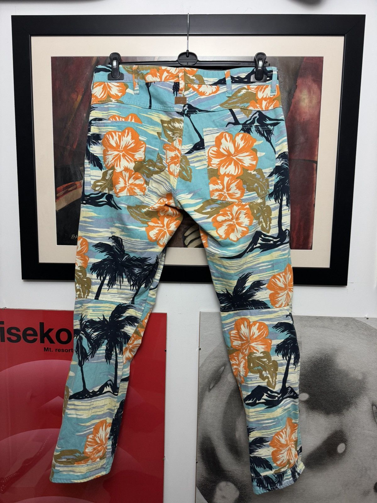 G-Star × Pharrell Pharrell x G Star Raw Palm FullPrint Biker Pant Avant Garde Size US 34 / EU 50 - 2 Thumbnail