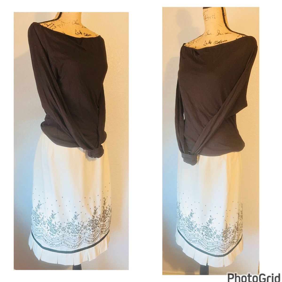 Oscar De La Renta Embroidered Skirt Size 38" / US 16 / IT 52 - 3 Thumbnail
