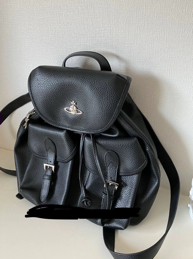 Vivienne Westwood Vivienne Westwood size os Black Silver Saturn Leather Backp Size ONE SIZE - 1 Thumbnail
