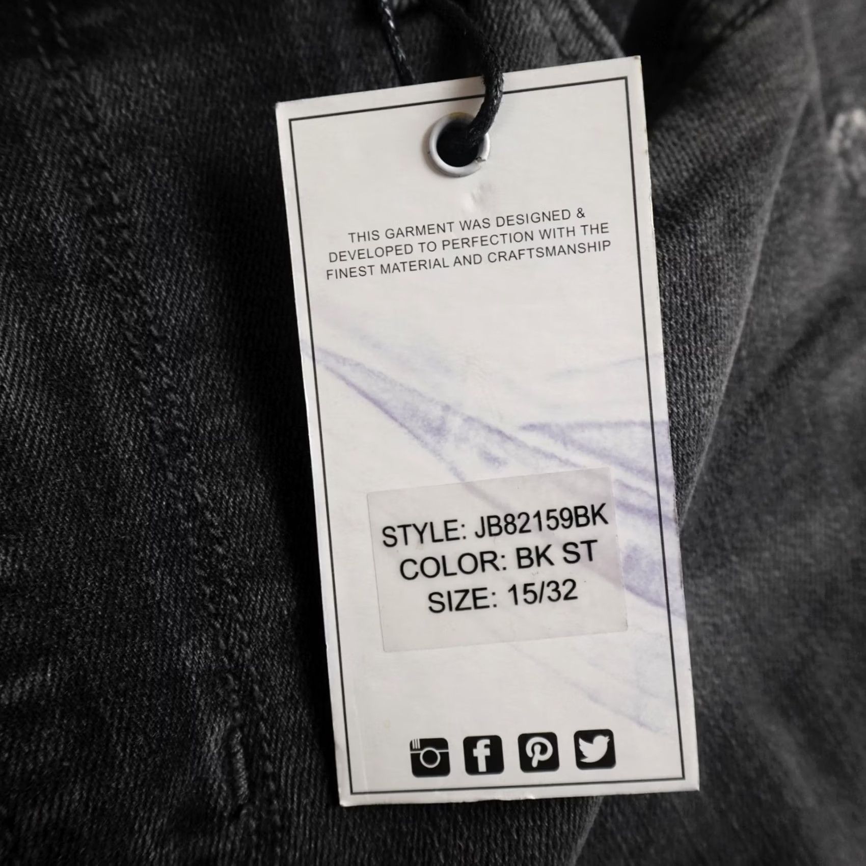 Vintage Judy Blue Jeans Womens 15 Black Denim Trouser Skinny High Rise Stretch Jeans Size 36" / US 14 / IT 50 - 2 Thumbnail