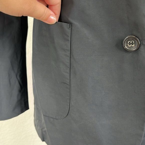 Jil Sander × Vintage Jil Sander Nylon Slicker 2 Button High Lapel Blazer Jacket Size M / US 6-8 / IT 42-44 - 3 Thumbnail