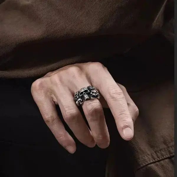 Japanese Brand Domineering Punk Titanium Steel Ring Size ONE SIZE - 3 Thumbnail