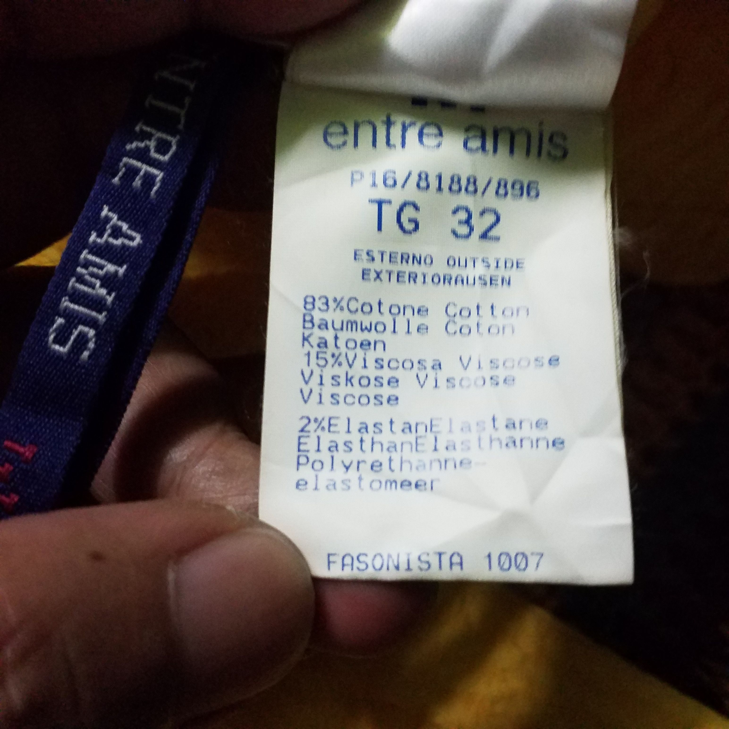 Designer ENTRE AMIS 3Q PANT ELASTANE LIGHT YELLOW 😘😘 Size 32" / US 10 / IT 46 - 8 Thumbnail