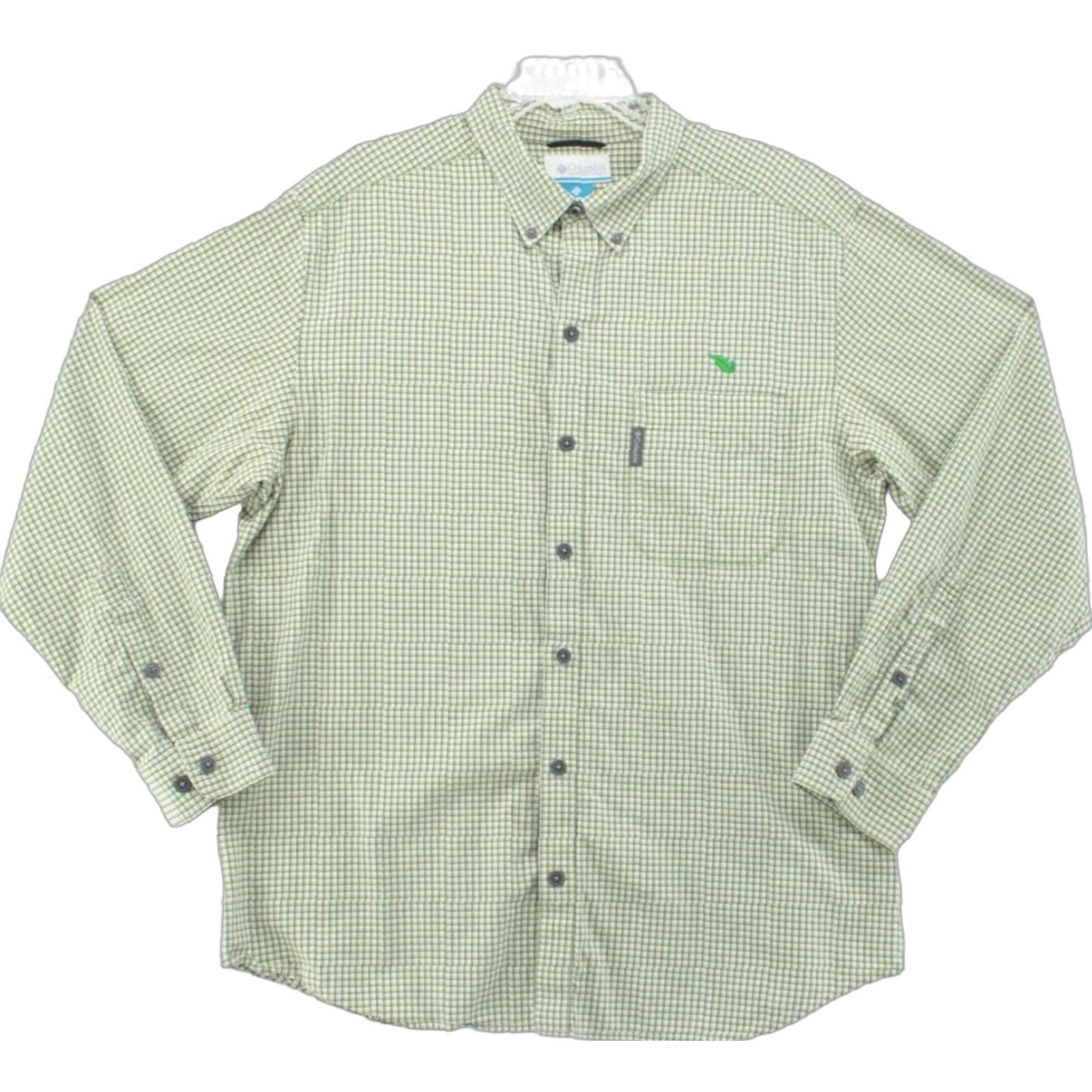 Vintage COLUMBIA Shirt Men's L Green Check Long Sleeve Button-Down Outdoor Fishing State: Men Size US L / EU 52-54 / 3 - 1 Thumbnail
