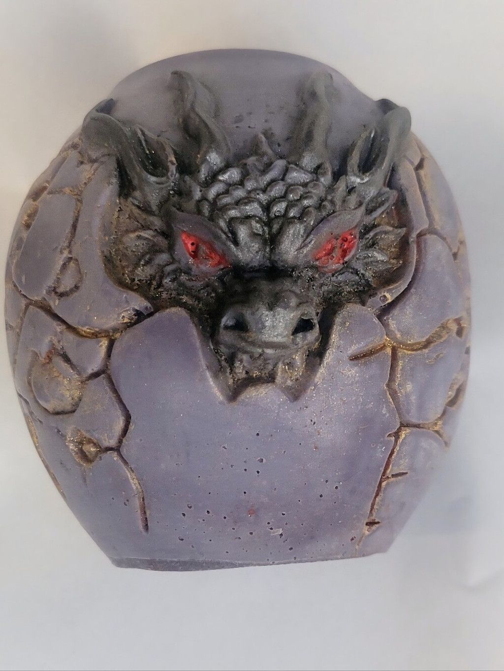 Handmade Dragon Egg Vegan Soy Wax Novelty Pillar Candle, 13.3 oz Size ONE SIZE - 5 Thumbnail