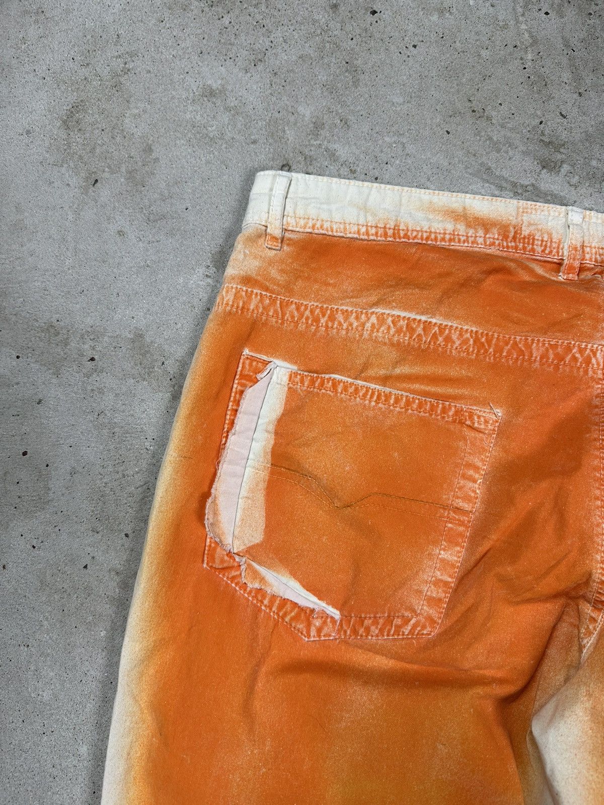 Japanese Brand × Vintage Vintage y2k Orange and White Washed Casual Pants Size US 36 / EU 52 - 14 Thumbnail