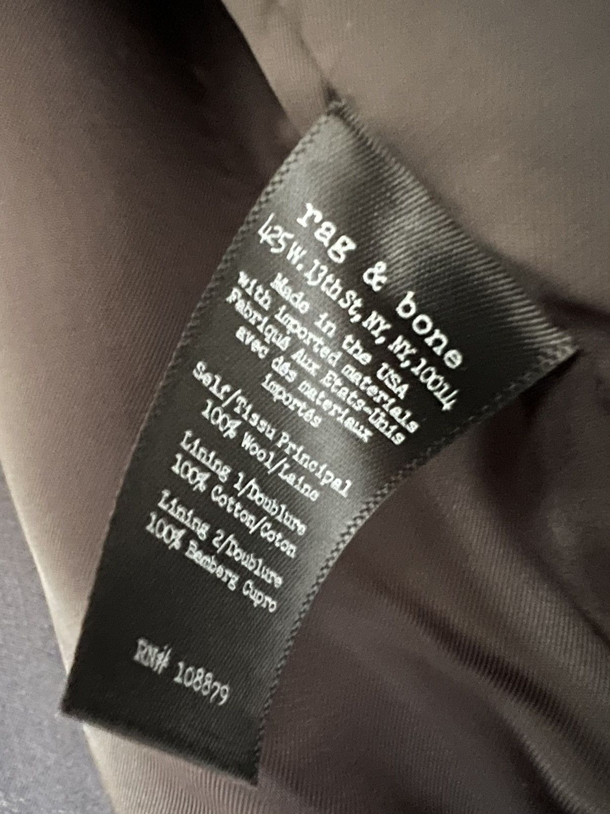 Rag & Bone Rag & Bone Lightweight Wool Blazer Black Thom Yorke Size 38R - 5 Thumbnail