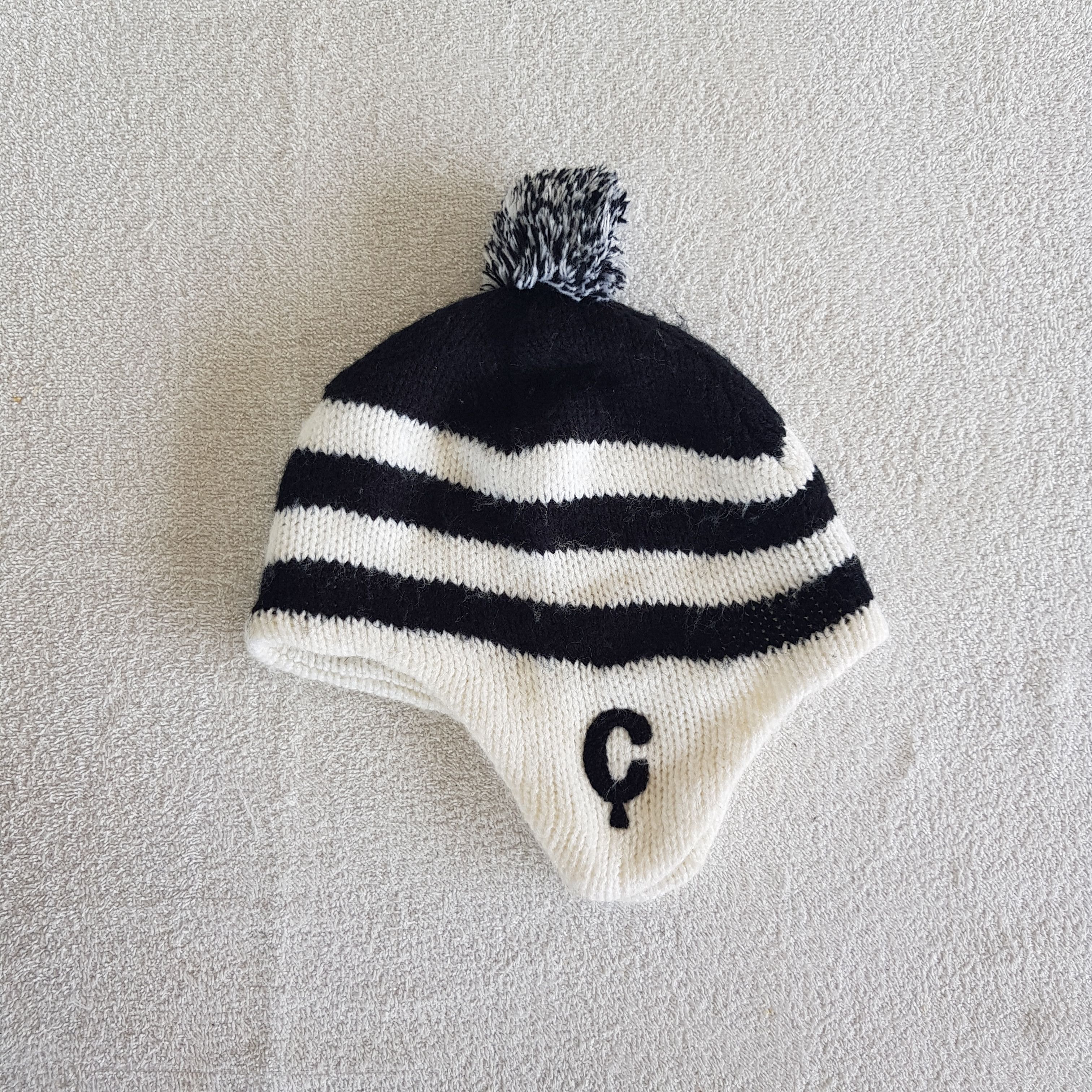 Comme Ca Ism Vintage Japanese Earflap Beanie Ribbed Pom Snow Caps Hats. Size ONE SIZE - 5 Thumbnail