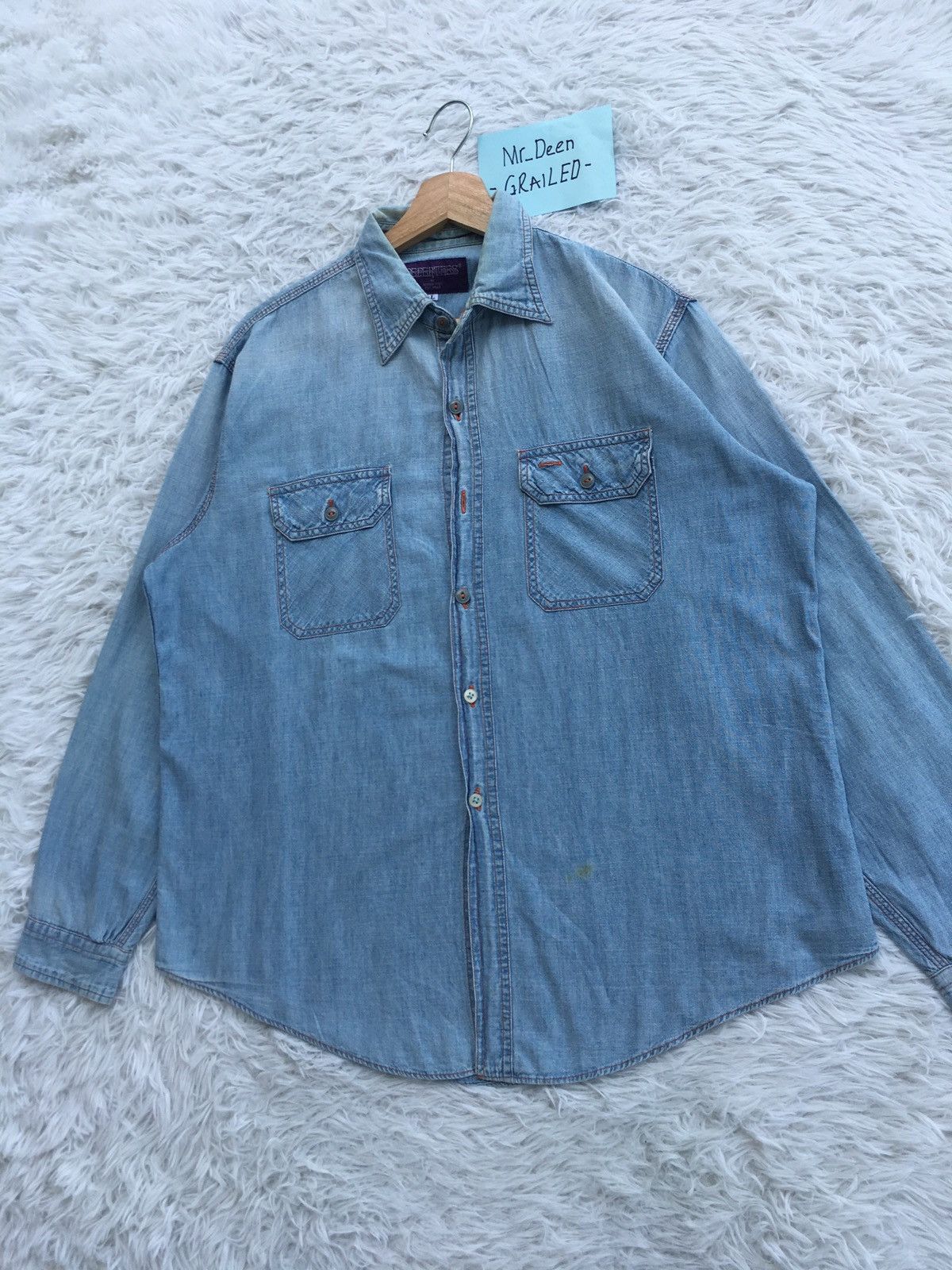 Nepenthes Rare Vintage Nepenthes Jeans Shirt Size US L / EU 52-54 / 3 - 3 Thumbnail