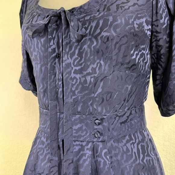 Balenciaga Balenciaga Silk 2009 Scoop Neck Pouf Sleeve Banded Waist Bow Size XS / US 0-2 / IT 36-38 - 4 Thumbnail