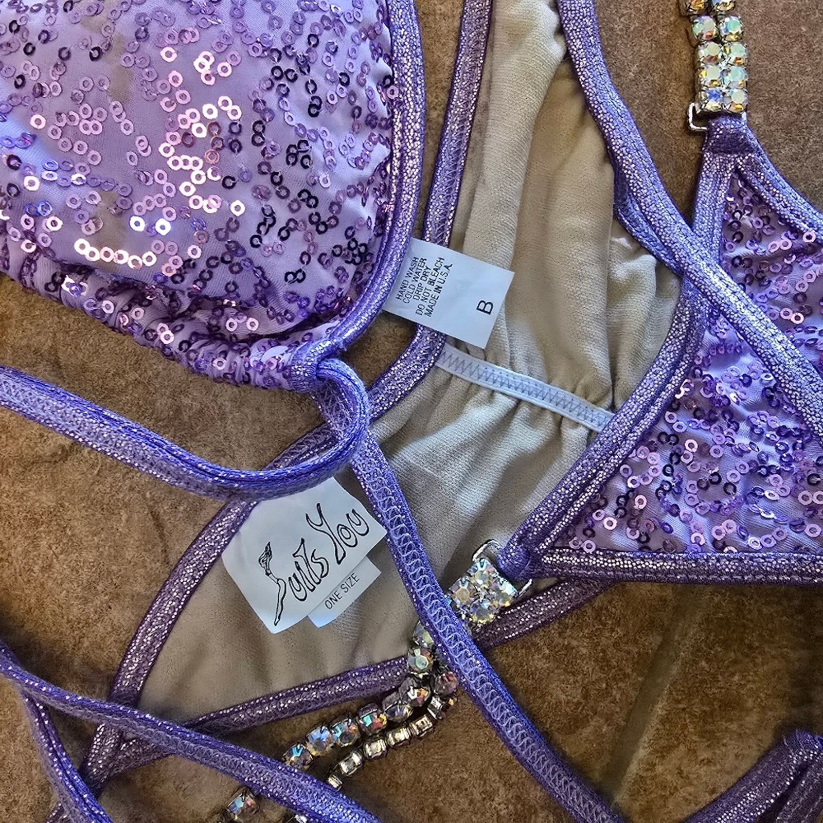 Other Purple Sequin | SUITS YOU | Competition Bikini Set Size ONE SIZE - 4 Thumbnail