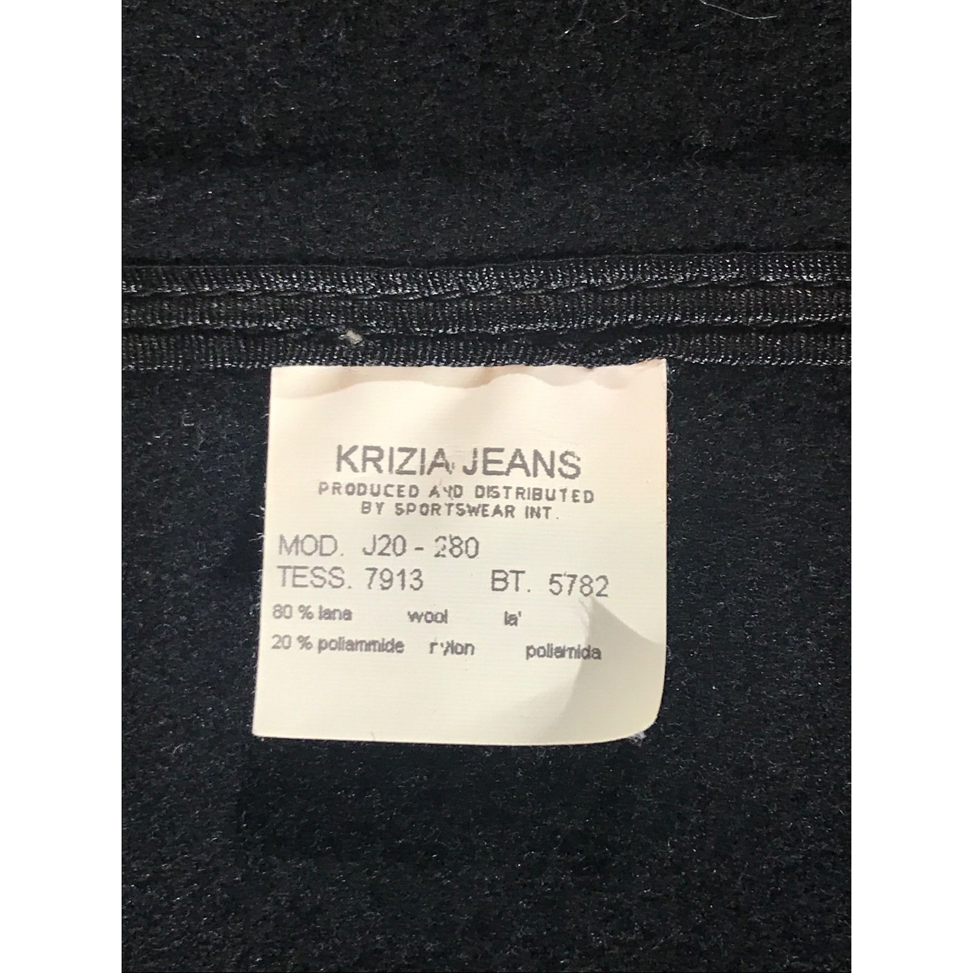 Krizia Krizia Jeans Women's Black Wool Zip Button Jacket Size M / US 6-8 / IT 42-44 - 3 Thumbnail