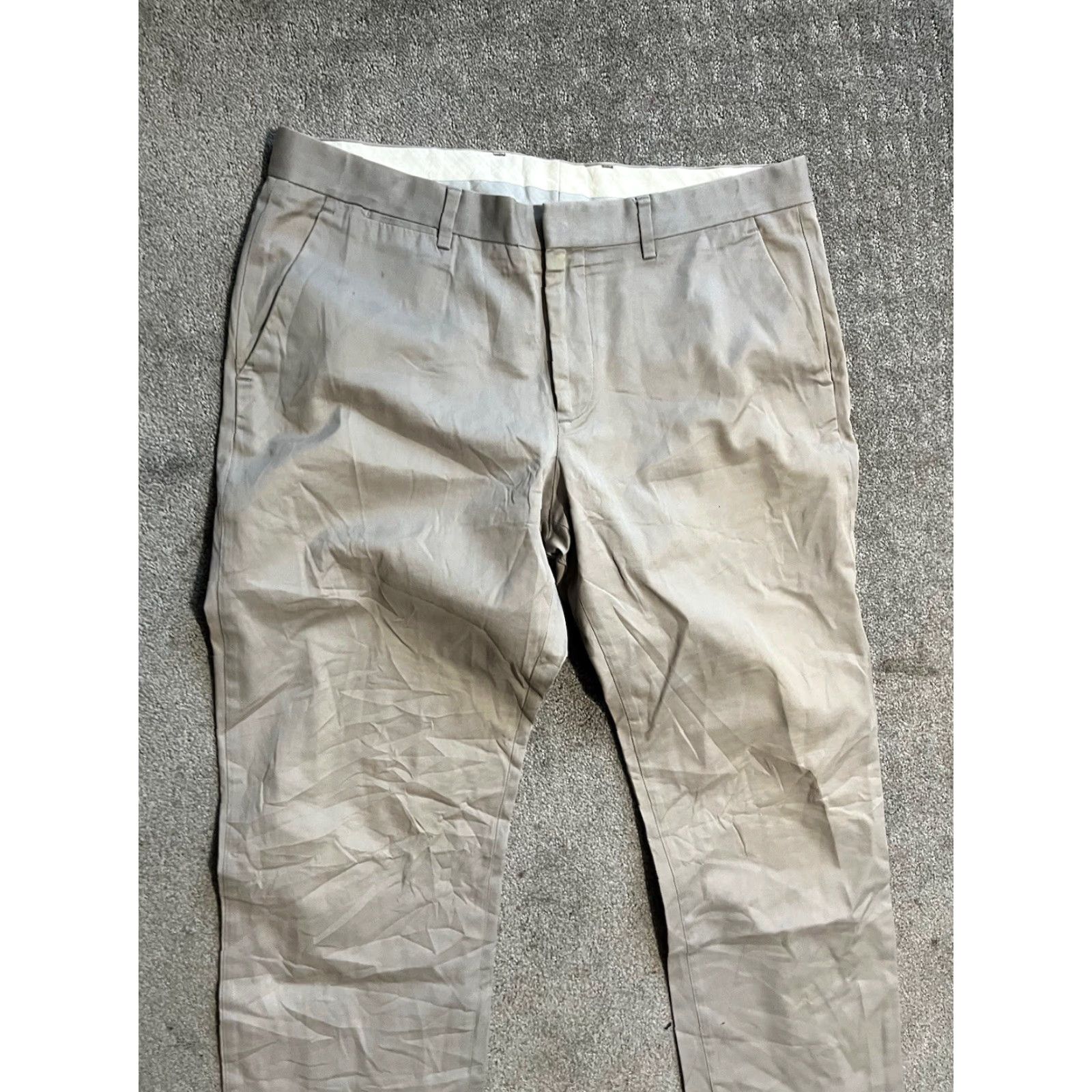 Express Express Photographer Dress Pants Mens Size 34x34 Gray Straight Leg Distress Size US 34 / EU 50 - 2 Thumbnail