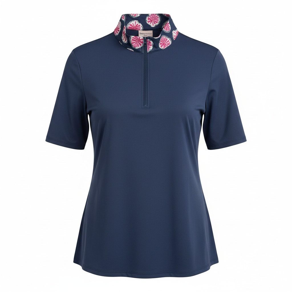Tommy Bahama NWT Tommy Bahama Golf Mock Neck 1/4 Zip Polo Size M $98 MSRP Size M / US 6-8 / IT 42-44 - 2 Thumbnail